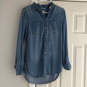 Button down chambray top